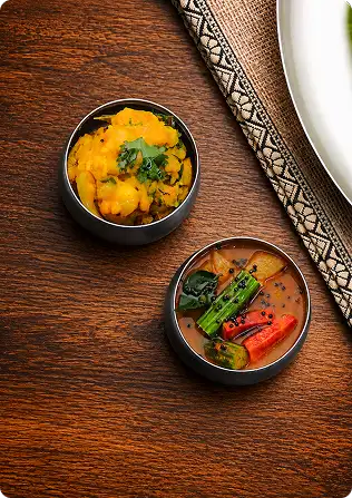 Potato masala and sambar
