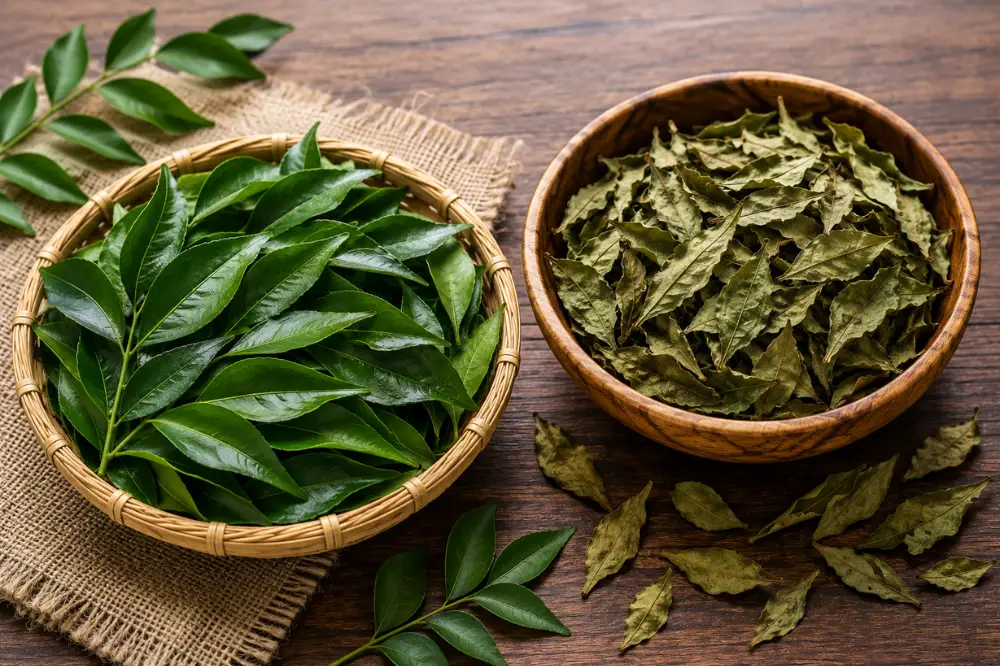 Fresh and Dry Curry Leaves